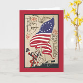 Vintages Flag-Tag-Poster Karte (Gelbe Blume)