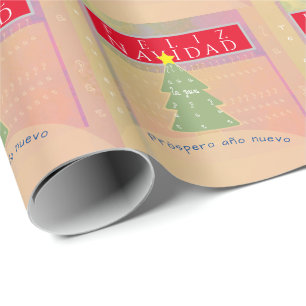 Vintages Flair "Feliz Navidad" Geschenkpapier