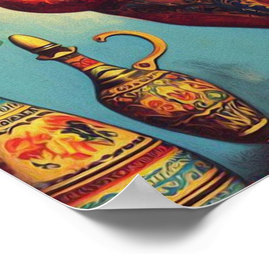 Vintages Flamenco-Button Poster (Ecke)