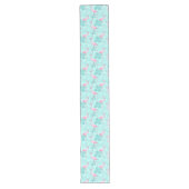 Vintages Flamingo Light Blue Großer Tischläufer (Vorderseite)