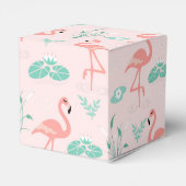 Vintages Flamingo und Water Lily Pattern Geschenkschachtel (Rückseite)