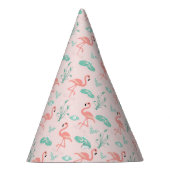 Vintages Flamingo und Water Lily Pattern Partyhütchen (Rechts)