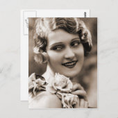 Vintages Flapper-Foto (166) Postkarte (Vorne/Hinten)
