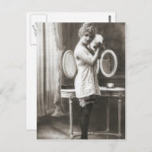 Vintages Flapper-Foto (188) Postkarte (Vorne/Hinten)