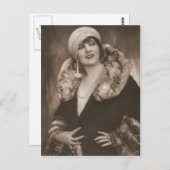 Vintages Flapper-Foto (92) Postkarte (Vorne/Hinten)