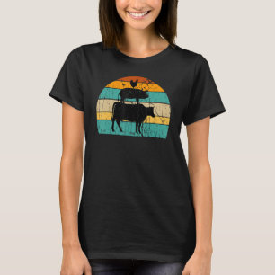 Vintages Fleisch meiner Lebensmittelpyramide Fleis T-Shirt
