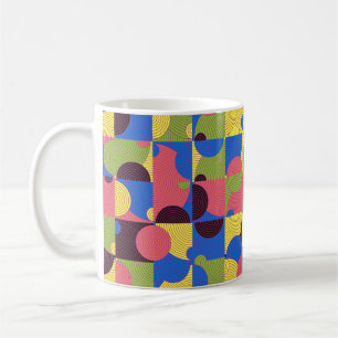Vintages Fliesenmuster, abstrakte nahtlose Hinterl Kaffeetasse