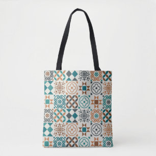 Vintages Fliesenmuster. Vintage Darstellung Tasche