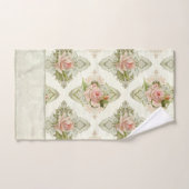 Vintages Flora-Aquarell Rosa Damask Handtuch (Handtuch)