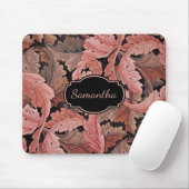 Vintages Floral-Akanthus-Muster mit Monogramm Mousepad (Mit Mouse)