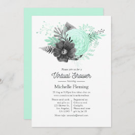 Vintages Floral Baby oder Bridal Virtual Dusche Einladung