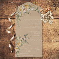 Vintages Floral & Bird Tan Dinner