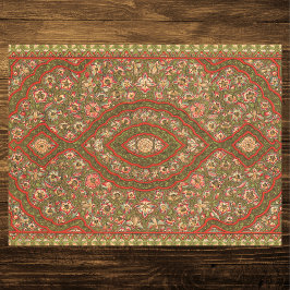 Vintages Floral Indian Rug Pattern Seidenpapier