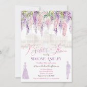 Vintages Floral Regency Era Brautparty Einladung (Vorderseite)