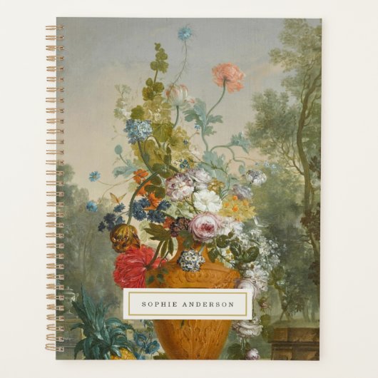 Vintages floral Still Life Personalisiertes Notebo Planer (Vorderseite)