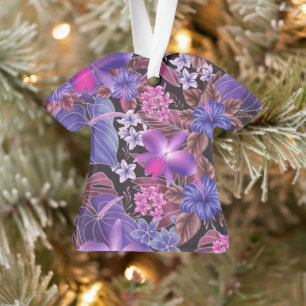 Vintages florales Aloha Shirt drucken Ornament