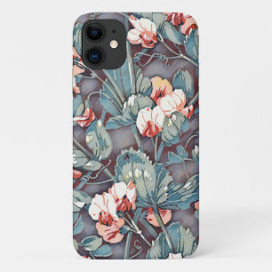 Vintages florales Art-Deco-Design im Sage Phone Ca Case-Mate iPhone Hülle