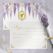 Vintages florales Brautparty Rezeptkarte Begleitkarte