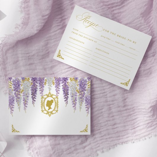 Vintages florales Brautparty Rezeptkarte Begleitkarte