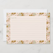 Vintages florales Brautparty Rezeptkarte Dankeskarte (Vorderseite)