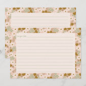 Vintages florales Brautparty Rezeptkarte Dankeskarte (Vorne/Hinten)