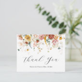 Vintages florales Brautparty Vielen Dank Dankeskarte (Stehend Vorderseite)