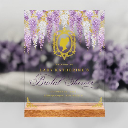 Vintages florales Brautparty Willkommen Acrylschild