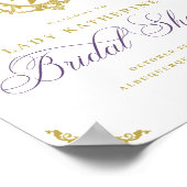 Vintages florales Brautparty Willkommen Poster (Ecke)