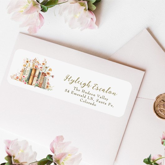 Vintages florales Buch Brautparty Rücksendeadresse