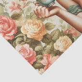 Vintages florales Button Seidenpapier (Ausschnitt)