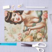 Vintages florales Button Seidenpapier (Handwerk)