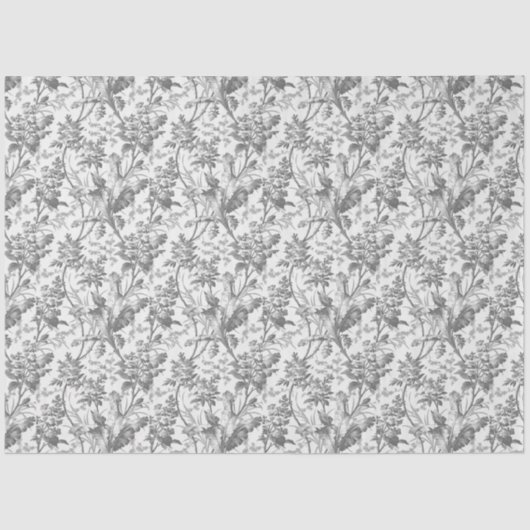 Vintages florales Chinoiserie Dekoupage Tissue Pap Seidenpapier (Vorderseite)