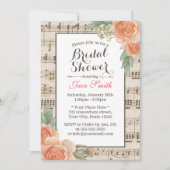 Vintages florales Elegantes Brautparty Einladung (Vorderseite)