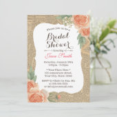 Vintages florales Elegantes Brautparty Einladung (Stehend Vorderseite)