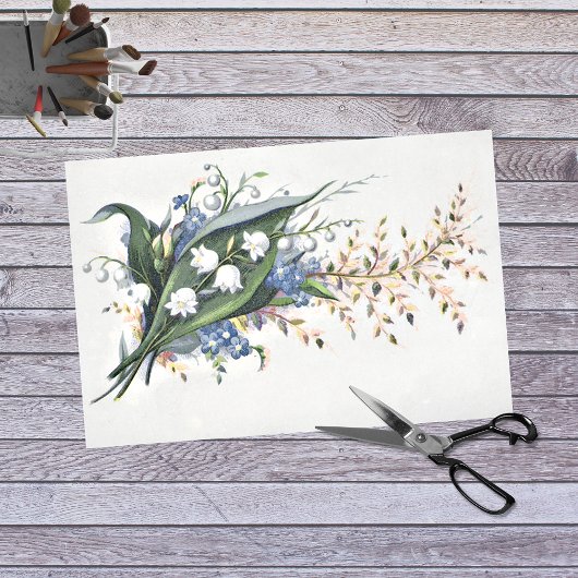 Vintages florales Ephemerapier Seidenpapier