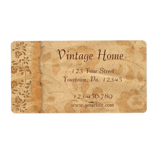 Vintages florales Geschäftszeichen (Vorne)