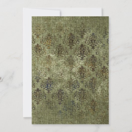 Vintages florales Halloween-Party Einladung (Rückseite)