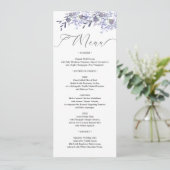 Vintages florales Hochzeitmenü Programm (Stehend Vorderseite)