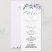 Vintages florales Hochzeitmenü Programm (Vorne/Hinten)