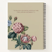 Vintages florales Hydrangea-elegantes botanisches Notizblock (Rückseite)