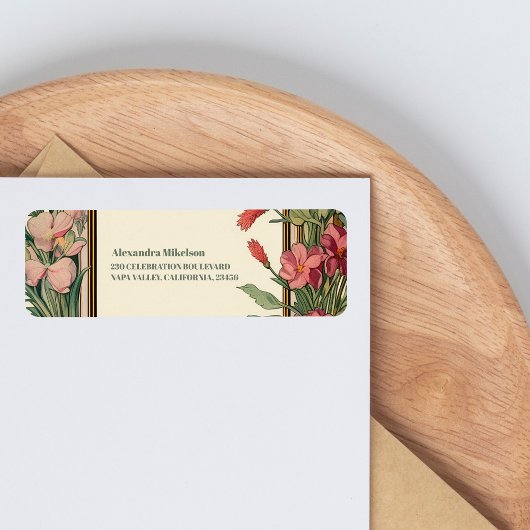 Vintages florales Jugendstil-Brautparty