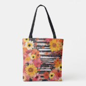 Vintages, florales Muster (10) Tasche (Rückseite)