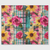 Vintages, florales Muster (16) Geschenkpapier (Flach)