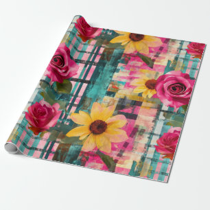 Vintages, florales Muster (16) Geschenkpapier