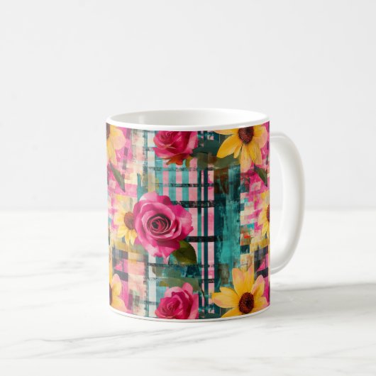 Vintages, florales Muster (16) Kaffeetasse (VorderseiteRechts)