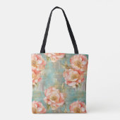Vintages, florales Muster (18) Tasche (Rückseite)
