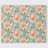 Vintages, florales Muster (1) Geschenkpapier (Flach)