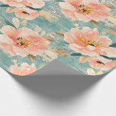 Vintages, florales Muster (1) Geschenkpapier (Ecke)