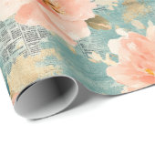 Vintages, florales Muster (1) Geschenkpapier (Rolleneckpunkt)