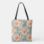 Vintages, florales Muster (1) Tasche (Rückseite)
